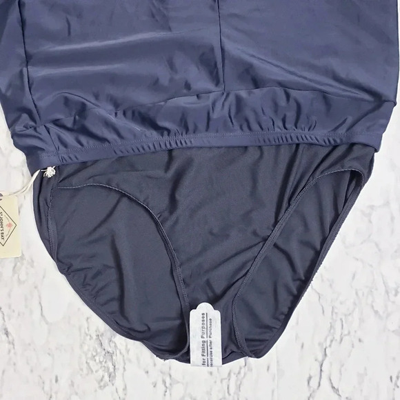 St. John's Bay Swim Short Bottom Color Black Built-In Brief - Picture 7 of 15